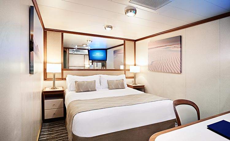 Inside cabin on Crown Princess