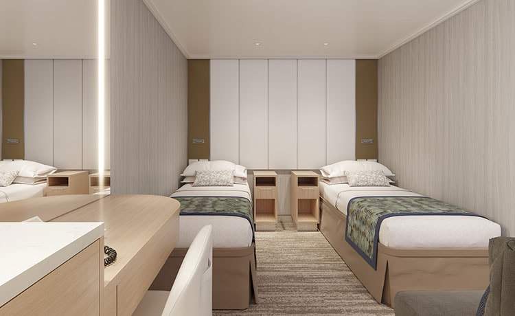 Inside cabin on Star Princess