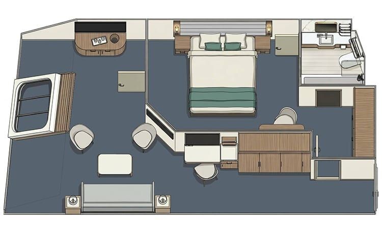 Regal Princess Reserve Mini-Suite No Balcony (MY) floor plan