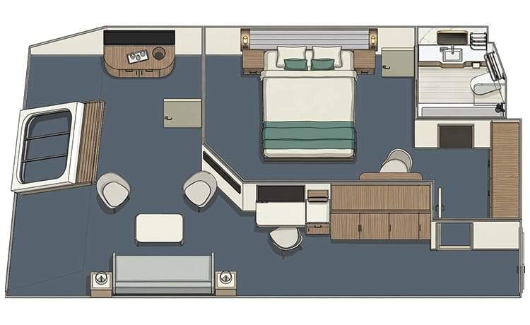 Regal Princess Reserve Mini-Suite No Balcony (MY) floor plan Regal Princess Reserve Mini-Suite No Balcony (MY) floor plan
