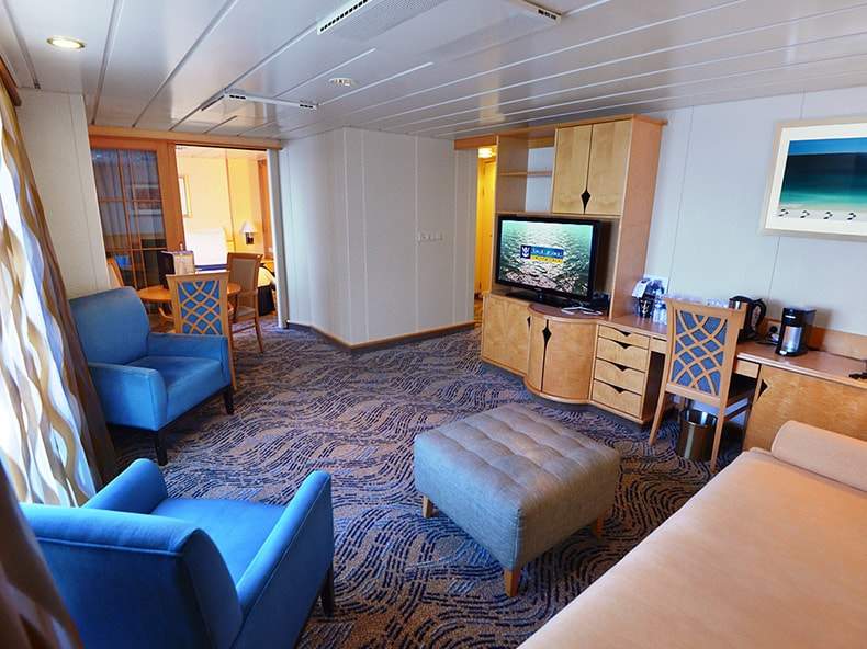 Adventure of the Seas Grand Suite - 2 Bedroom (GT) living area, photo 1 of 4 Adventure of the Seas Grand Suite - 2 Bedroom (GT) living area, photo 1 of 4