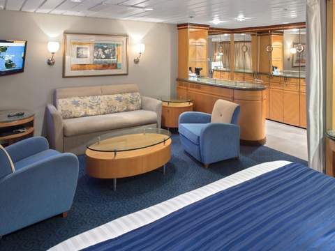 Adventure of the Seas Grand Suite - 1 Bedroom (GS) living area, photo 5 of 5