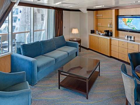 Allure of the Seas AquaTheater Suite with Large Balcony - 2 Bedroom (A2) living area, photo 1 of 2 Allure of the Seas AquaTheater Suite with Large Balcony - 2 Bedroom (A2) living area, photo 1 of 2