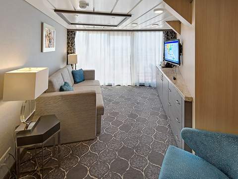 Allure of the Seas Spacious AquaTheater Suite - 1 Bedroom (A3) living area, photo 1 of 2