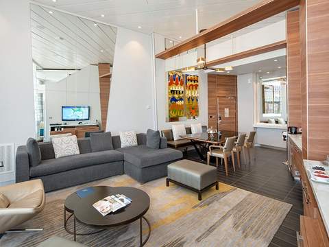 Allure of the Seas Grand Panoramic Suite -1 Bedroom (GP) living area, photo 1 of 3