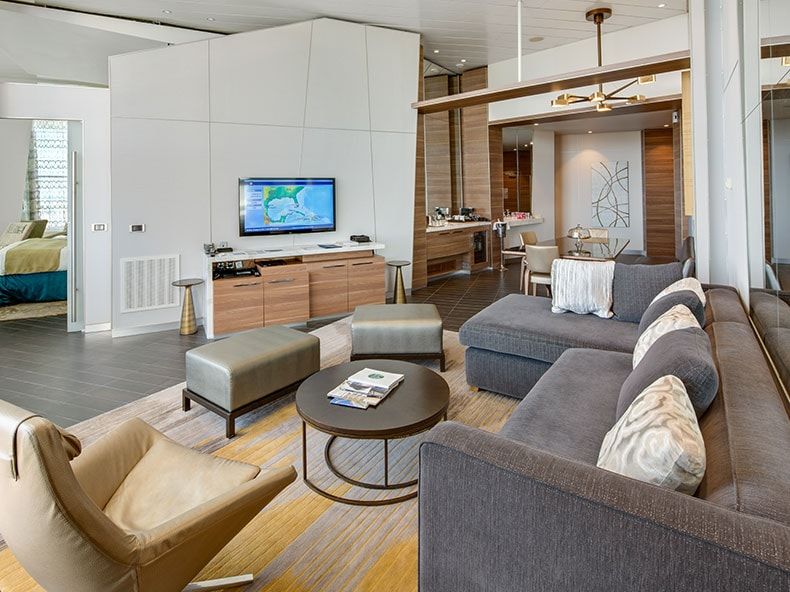 Allure of the Seas Owner's Panoramic Suite - 1 Bedroom (OP) living area, photo 1 of 2