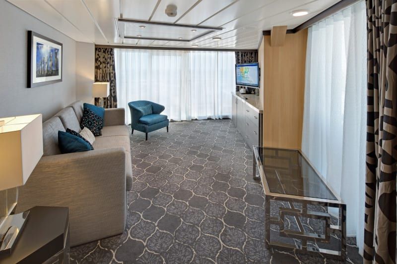 Allure of the Seas Spacious AquaTheater Suite - 1 Bedroom (A3) living area, photo 3 of 4