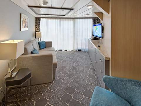 Allure of the Seas Spacious AquaTheater Suite - 1 Bedroom (A3) living area, photo 4 of 4