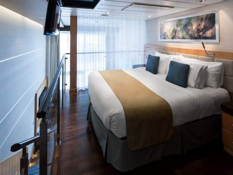 Allure of the Seas Crown Loft Suite (L1) bedroom, photo 2 of 2 Allure of the Seas Crown Loft Suite (L1) bedroom, photo 2 of 2