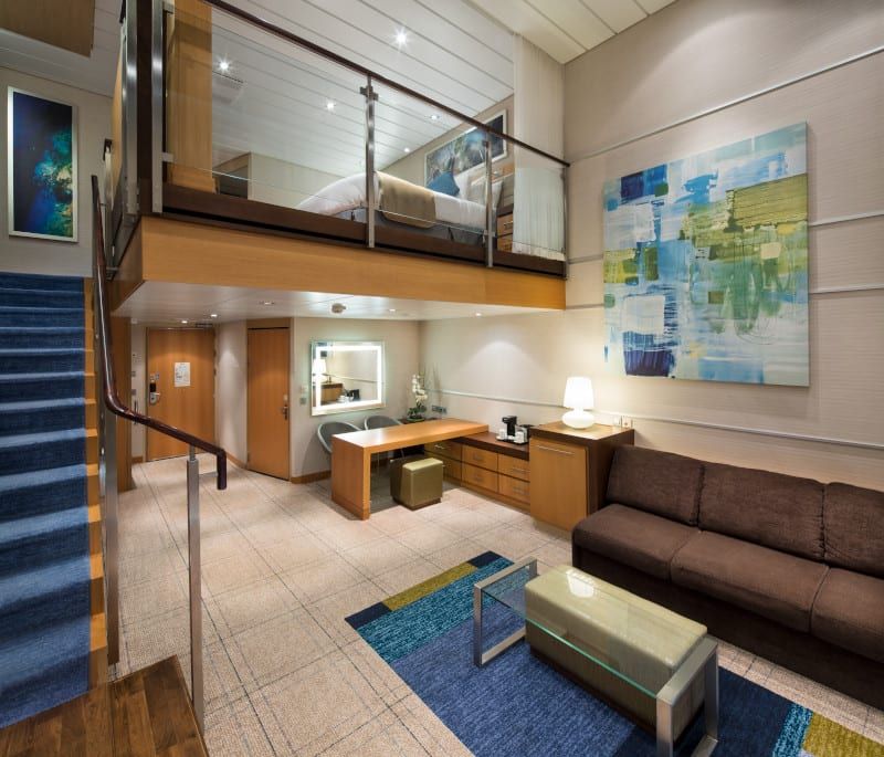 Allure of the Seas Crown Loft Suite (L1) living area, photo 4 of 5