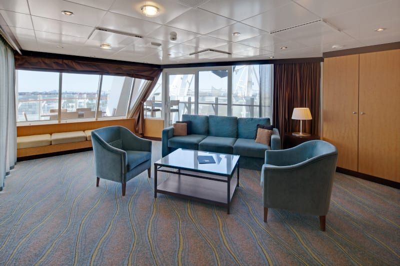 Allure of the Seas AquaTheater Suite with Large Balcony - 2 Bedroom (A2) living area, photo 3 of 4