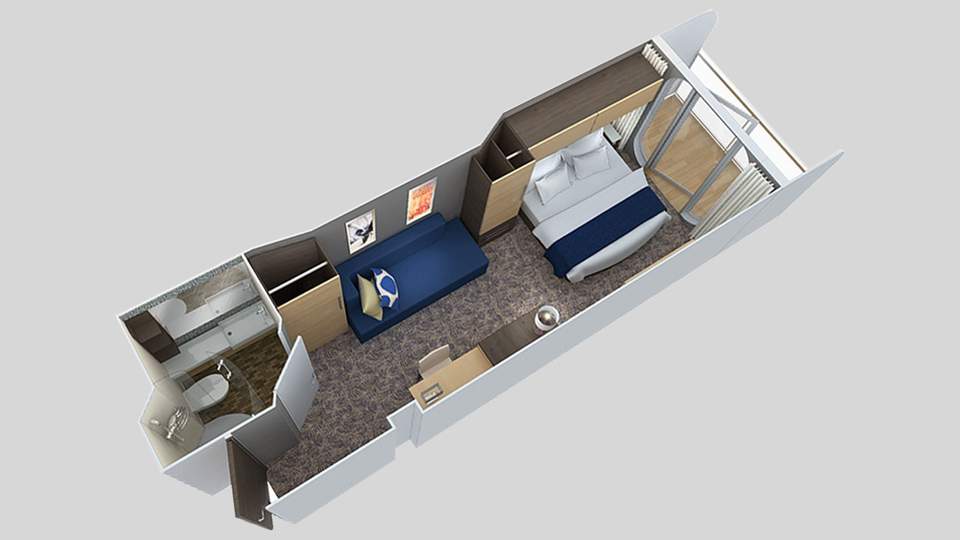 Representative photo: Anthem of the Seas Ocean View with Large Balcony floor plan Representative photo: Anthem of the Seas Ocean View with Large Balcony floor plan