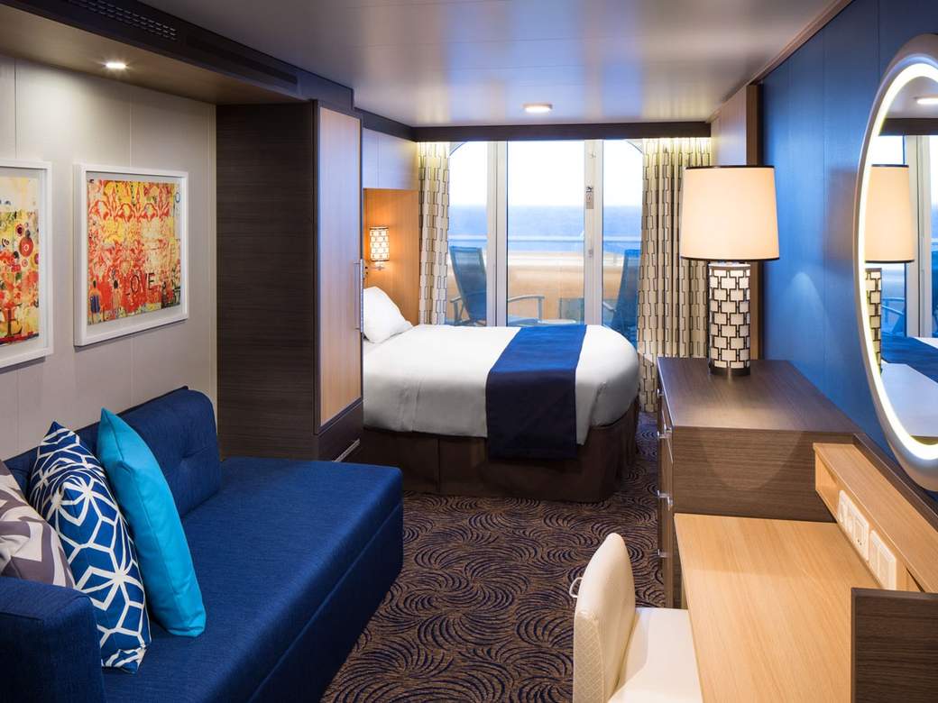 Representative photo: Anthem of the Seas Obstructed Ocean View Balcony cabin Representative photo: Anthem of the Seas Obstructed Ocean View Balcony cabin
