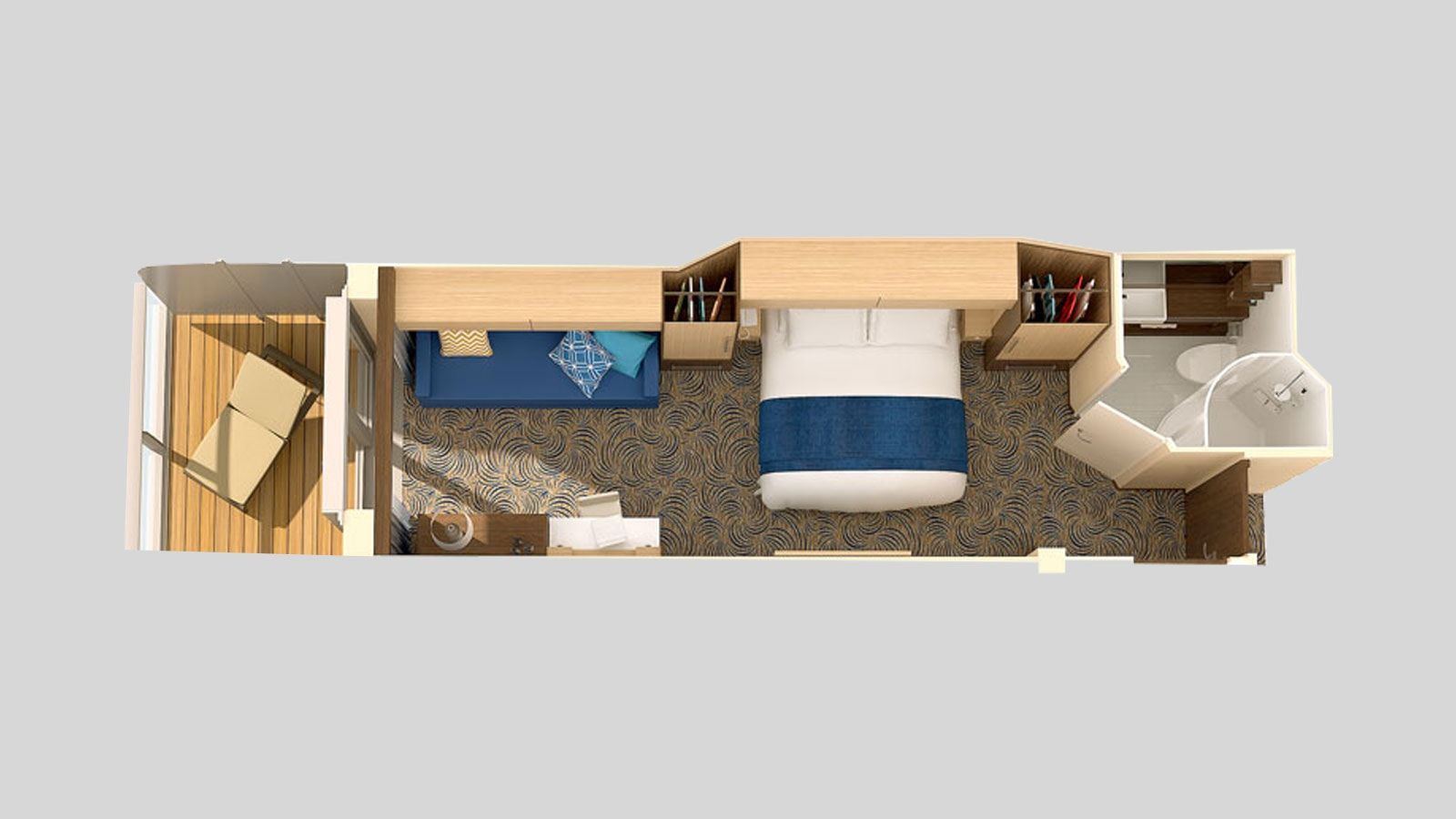 Representative photo: Anthem of the Seas Obstructed Ocean View Balcony floor plan