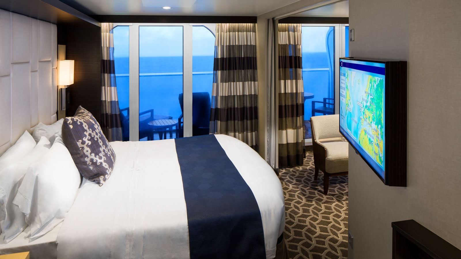 Anthem of the Seas Grand Suite with Large Balcony - 1 Bedroom (GB) bedroom, photo 1 of 2