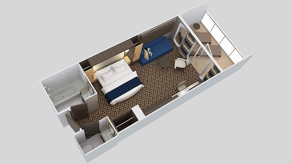 Representative photo: Anthem of the Seas Sky Junior Suite floor plan Representative photo: Anthem of the Seas Sky Junior Suite floor plan