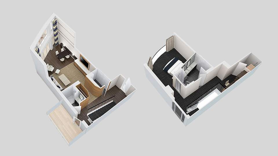 Anthem of the Seas Owner's Loft Suite (OL) floor plan Anthem of the Seas Owner's Loft Suite (OL) floor plan