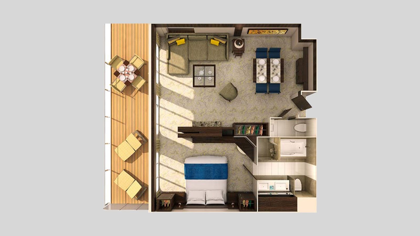 Anthem of the Seas Owner's Suite - 1 Bedroom (OS) floor plan