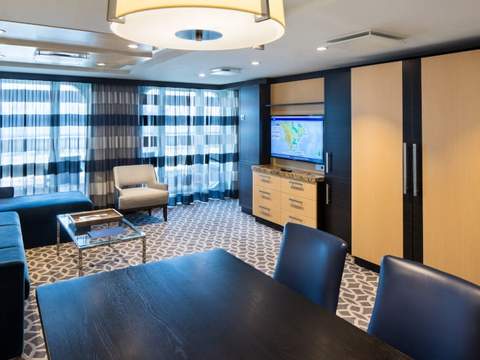Anthem of the Seas Owner's Suite - 1 Bedroom (OS) living area, photo 5 of 5