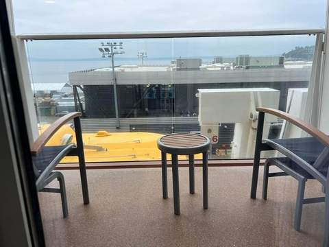 Ovation of the Seas Obstructed Ocean View Balcony (1E) balcony Ovation of the Seas Obstructed Ocean View Balcony (1E) balcony