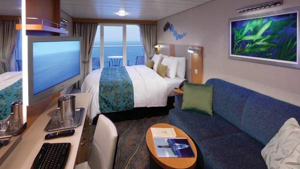 Jewel of the Seas Ocean View Balcony (2D) cabin, photo 1 of 2
