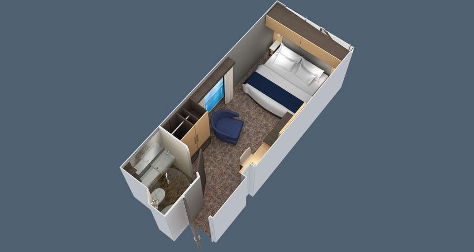 Explorer of the Seas Interior with Virtual Balcony (2U) floor plan Explorer of the Seas Interior with Virtual Balcony (2U) floor plan