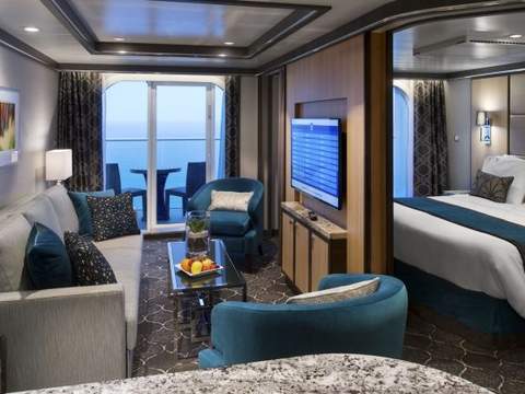 Oasis of the Seas Grand Panoramic Suite - 1 Bedroom (GP) living area, photo 2 of 3
