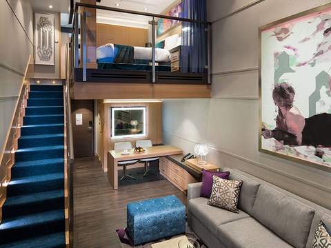 Oasis of the Seas Crown Loft Suite - Accessible (L1) living area, photo 2 of 3 Oasis of the Seas Crown Loft Suite - Accessible (L1) living area, photo 2 of 3
