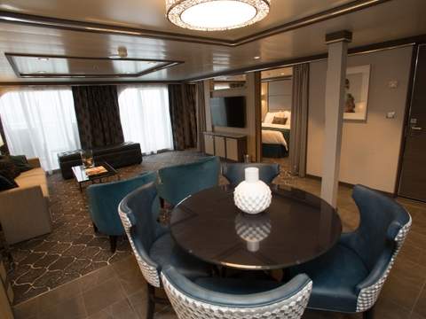 Anthem of the Seas Owner's Loft Suite (OL) dining area Anthem of the Seas Owner's Loft Suite (OL) dining area