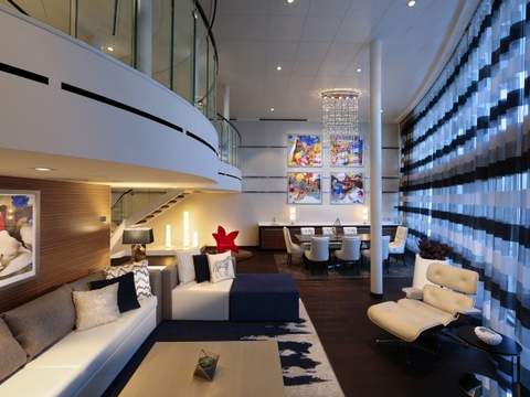 Anthem of the Seas Royal Loft Suite (RL) living area, photo 6 of 9 Anthem of the Seas Royal Loft Suite (RL) living area, photo 6 of 9