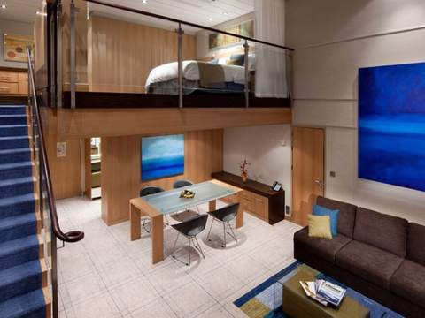 Ovation of the Seas Sky Loft Suite (SL) living area, photo 3 of 4 Ovation of the Seas Sky Loft Suite (SL) living area, photo 3 of 4