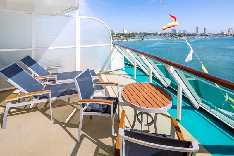 Enchantment of the Seas Sunset Junior Suite (JT) balcony