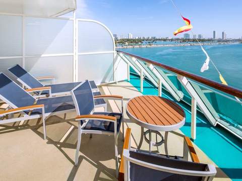 Enchantment of the Seas Sunset Junior Suite (JT) balcony