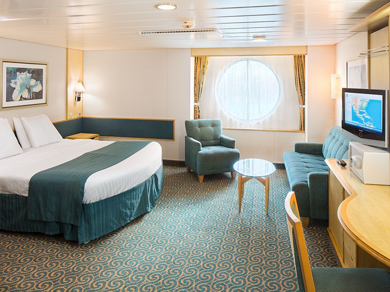 Our Ocean View staterooms offer a gorgeous view, two twin beds and a private bathroom.