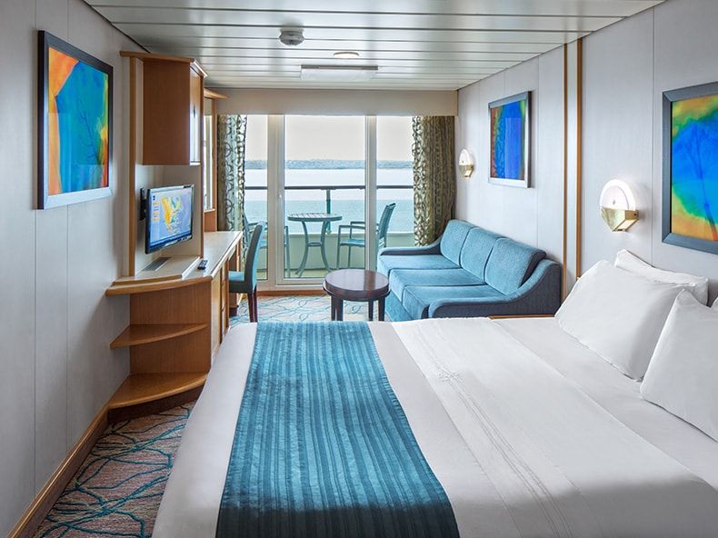 Grandeur of the Seas Spacious Ocean View Balcony (3B) cabin, photo 1 of 2