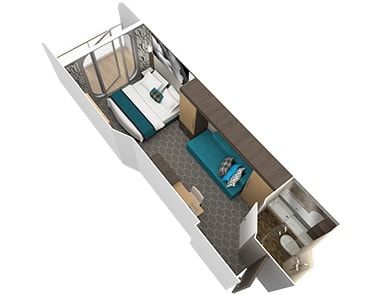 Harmony of the Seas Ocean View Balcony (CB) floor plan