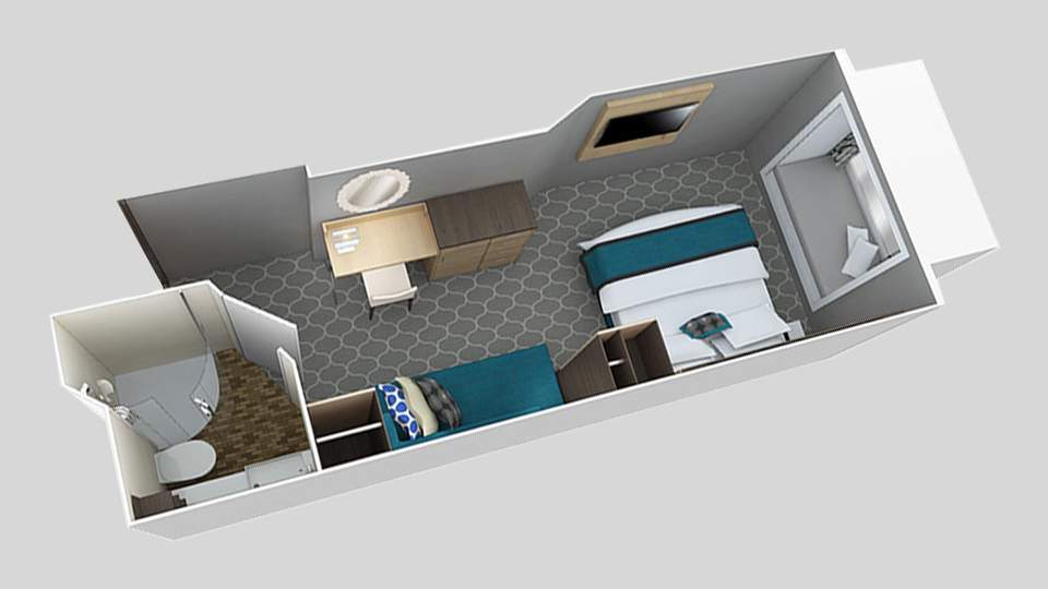 Harmony of the Seas Central Park View Interior (2S) floor plan Harmony of the Seas Central Park View Interior (2S) floor plan
