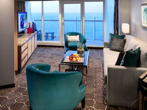 Harmony of the Seas Spacious AquaTheater Suite - 1 Bedroom (A3) living area, photo 1 of 3