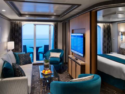 Harmony of the Seas Grand Suite - 1 Bedroom (GS) living area, photo 1 of 5 Harmony of the Seas Grand Suite - 1 Bedroom (GS) living area, photo 1 of 5