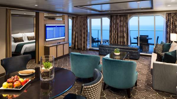 Harmony of the Seas Owner's Suite - 1 Bedroom (OS) living area, photo 1 of 3