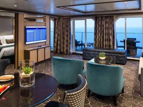 Harmony of the Seas Owner's Suite - 1 Bedroom (OS) living area, photo 1 of 3