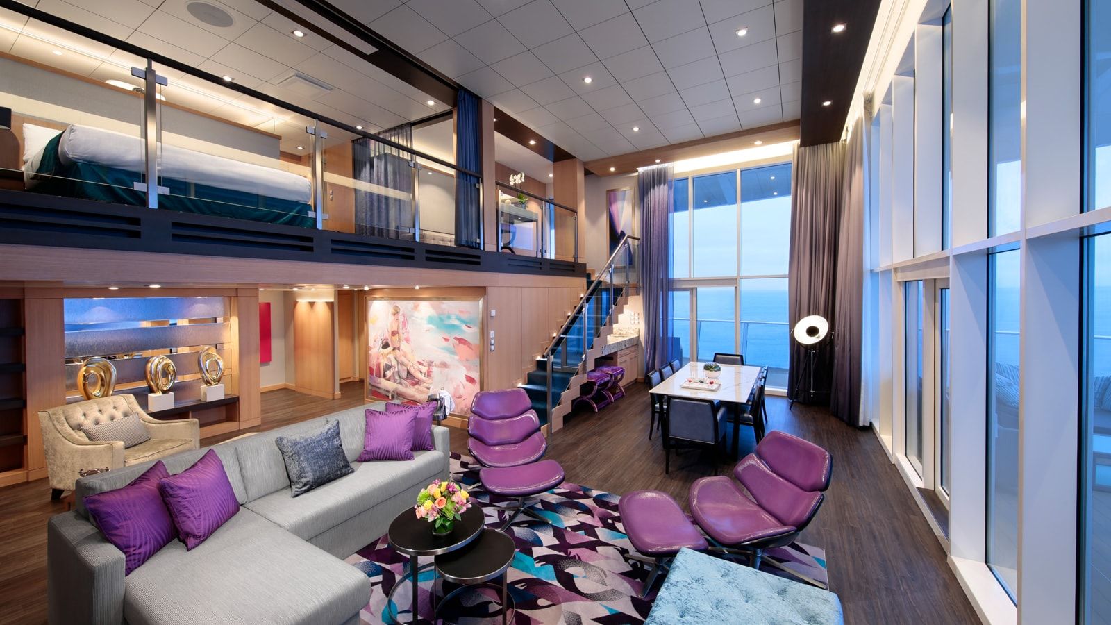 Harmony of the Seas Royal Loft Suite (RL) living area, photo 1 of 9