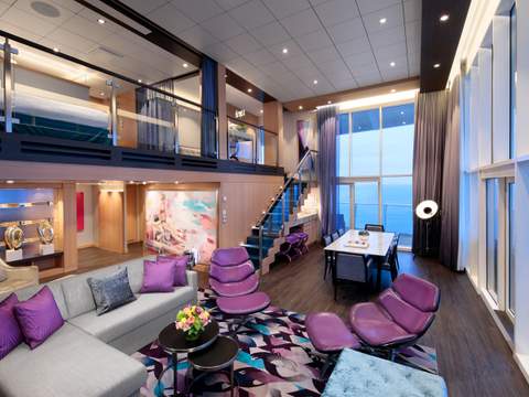Harmony of the Seas Royal Loft Suite (RL) living area, photo 1 of 9 Harmony of the Seas Royal Loft Suite (RL) living area, photo 1 of 9