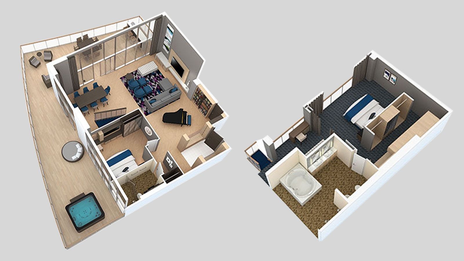 Harmony of the Seas Royal Loft Suite (RL) floor plan, photo 1 of 3