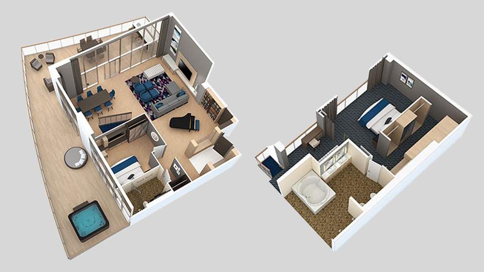 Harmony of the Seas Royal Loft Suite (RL) floor plan, photo 1 of 3 Harmony of the Seas Royal Loft Suite (RL) floor plan, photo 1 of 3