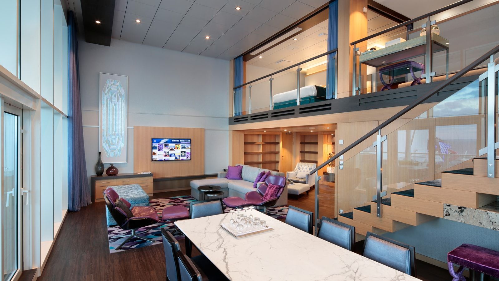 Harmony of the Seas Royal Loft Suite (RL) living area, photo 2 of 9