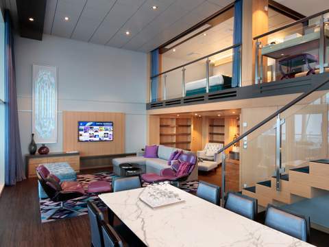 Harmony of the Seas Royal Loft Suite (RL) living area, photo 2 of 9 Harmony of the Seas Royal Loft Suite (RL) living area, photo 2 of 9