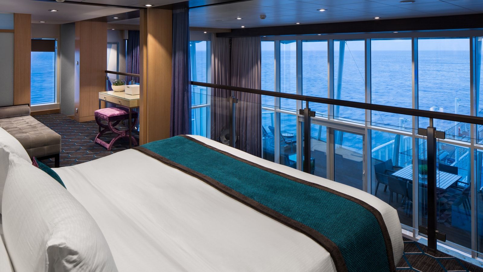 Harmony of the Seas Royal Loft Suite (RL) bedroom, photo 1 of 3