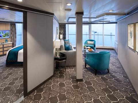 Harmony of the Seas Spacious AquaTheater Suite - 1 Bedroom (A3) living area, photo 3 of 3