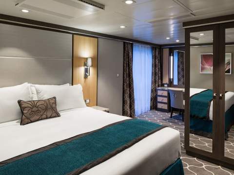 Harmony of the Seas Spacious AquaTheater Suite Large Balcony - 2 Bedroom (A1) bedroom, photo 2 of 3